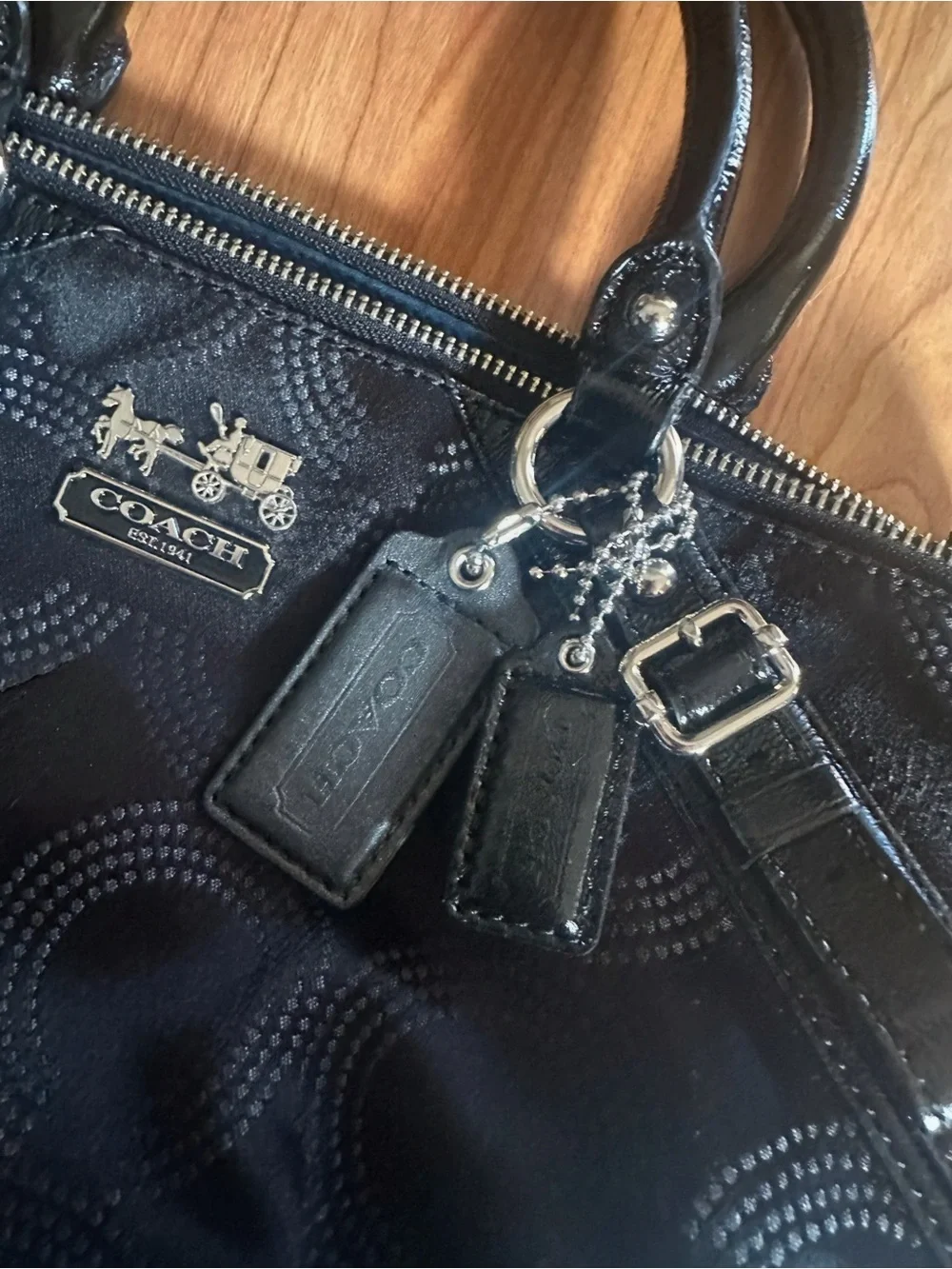 Coach Madison Dotted Op Art Sophia Satchel (100% Authentic)